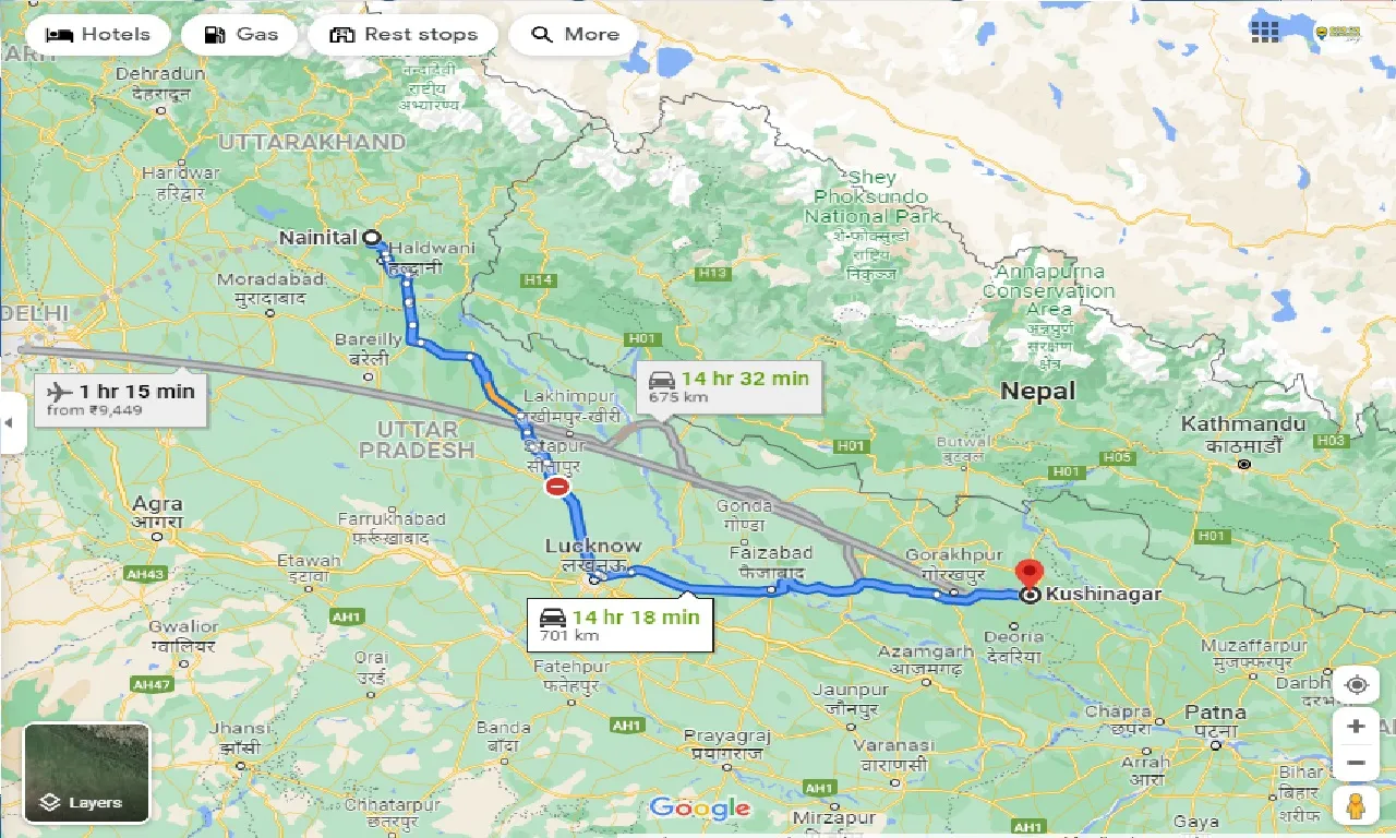nainital-to-kushinagar-one-way