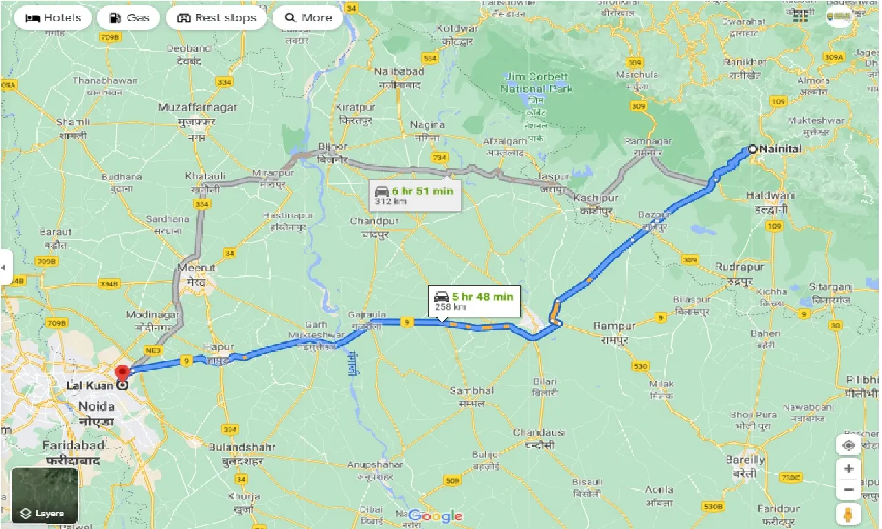 nainital-to-lal-kuan-round-trip