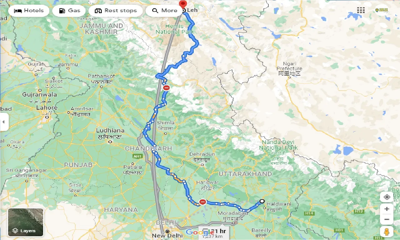 nainital-to-leh-taxi