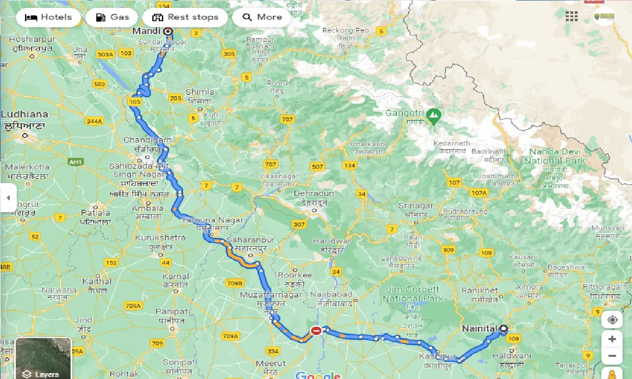 nainital-to-mandi-one-way