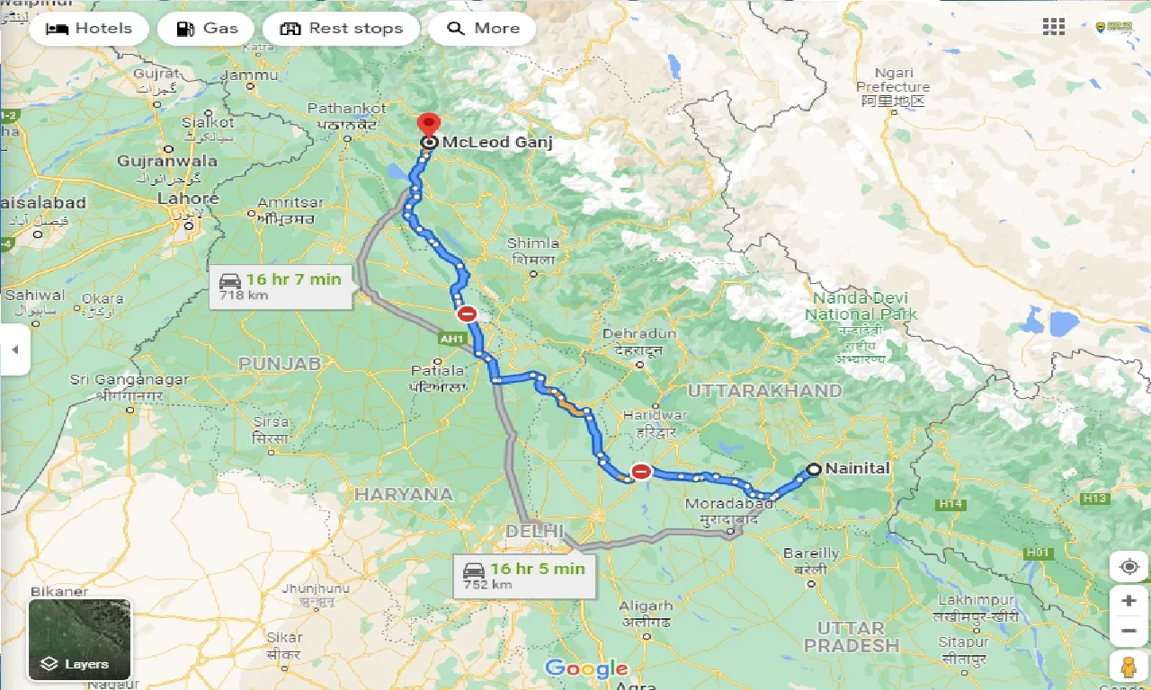 nainital-to-mcleodganj-taxi