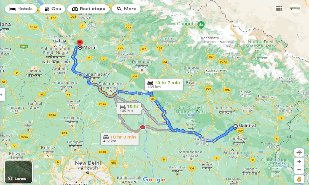 nainital-to-morni-taxi