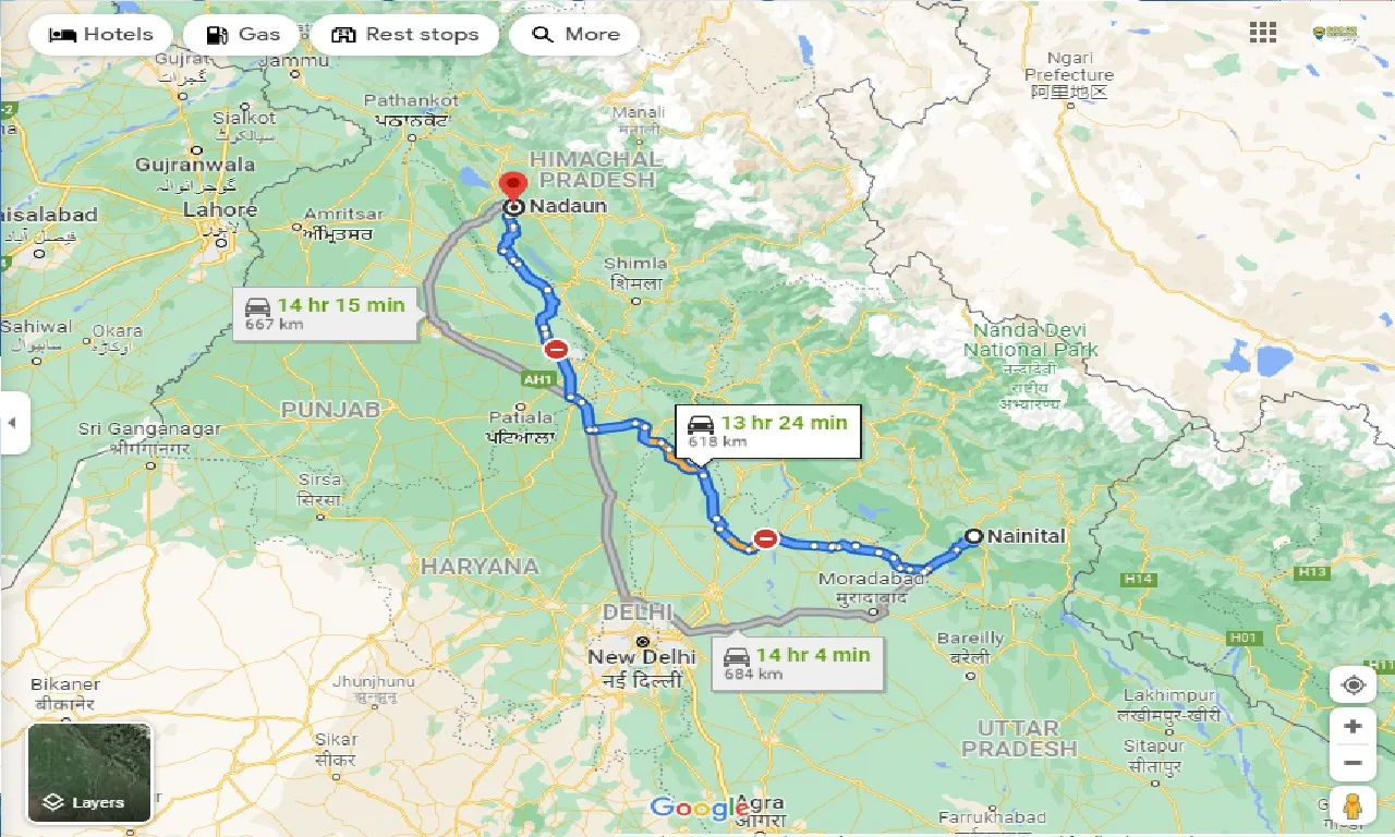nainital-to-nadaun-taxi