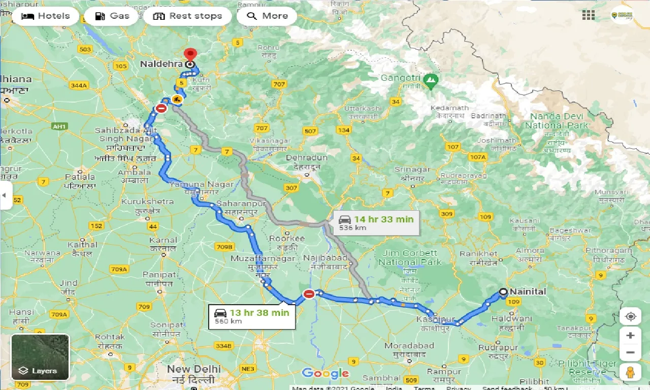 nainital-to-naldehra-one-way