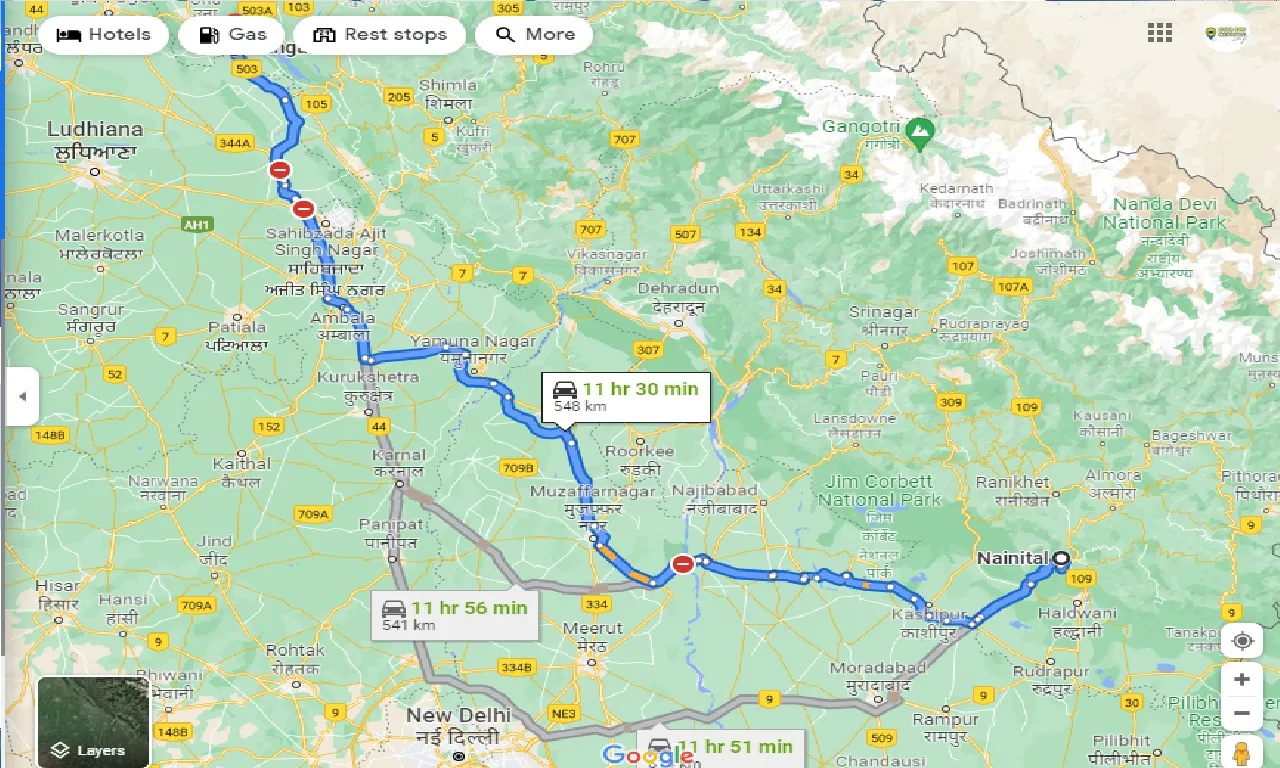 nainital-to-nangal-one-way