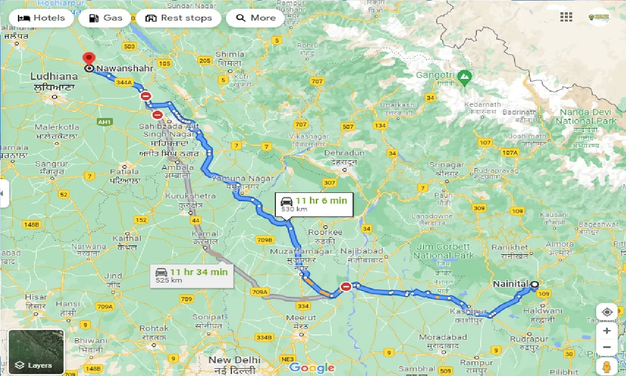 nainital-to-nawanshahr-one-way