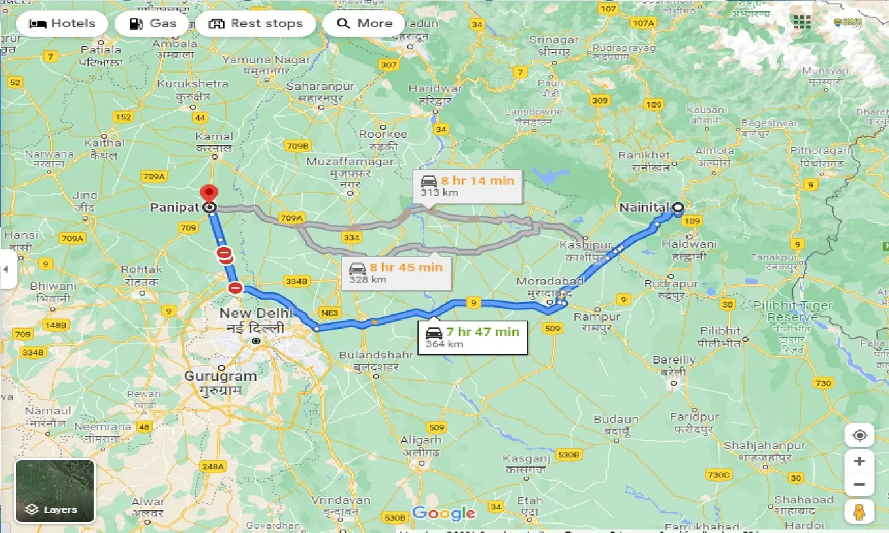 nainital-to-panipat-one-way