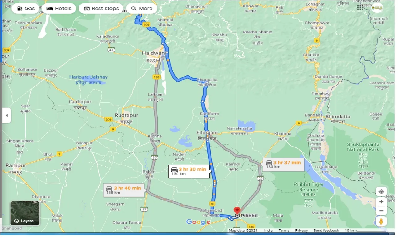 nainital-to-pilibhit-round-trip