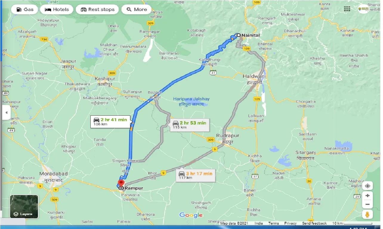 nainital-to-rampur-one-way