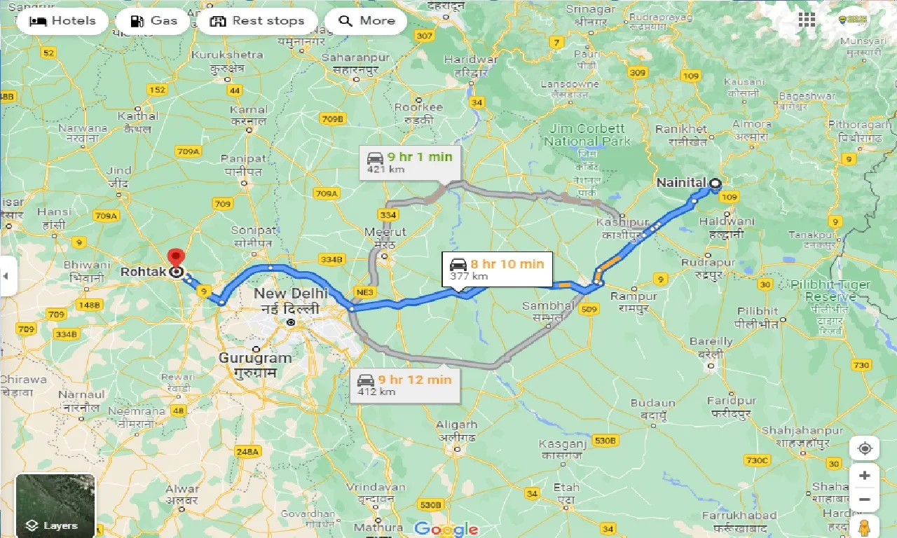 nainital-to-rohtak-one-way