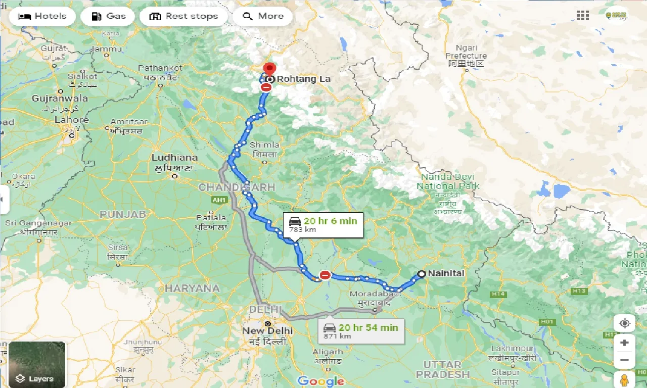 nainital-to-rohtang-la-taxi