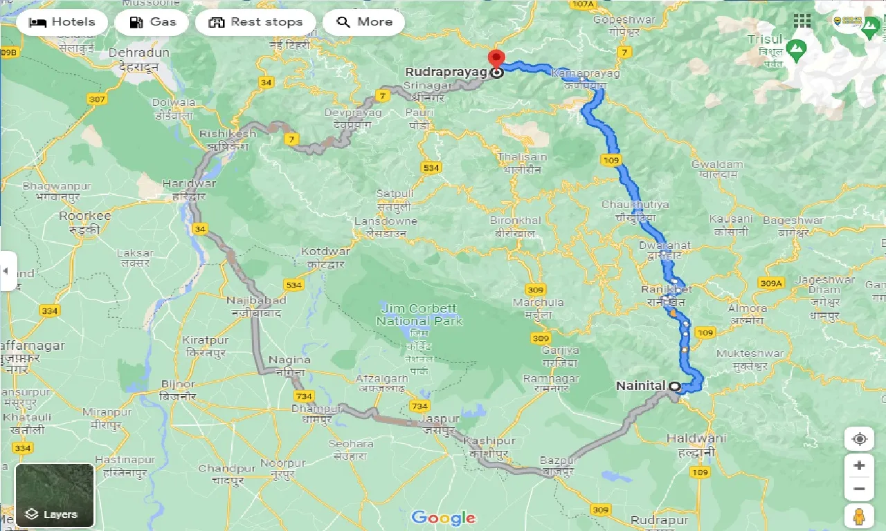 nainital-to-rudraprayag-taxi