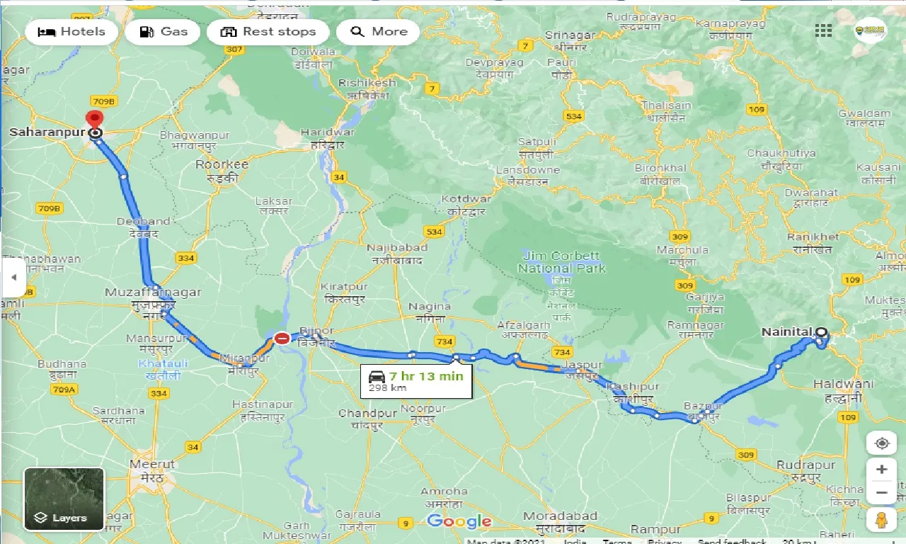 nainital-to-saharanpur-one-way