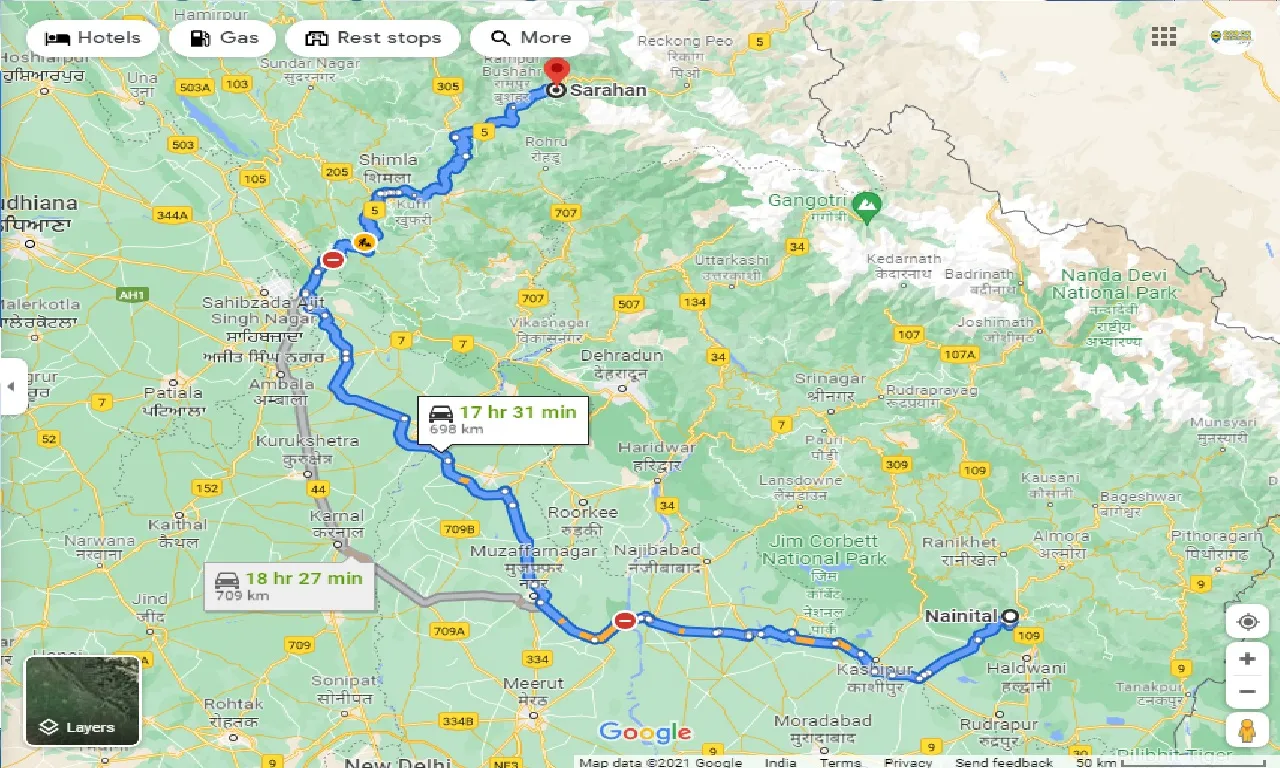 nainital-to-sarahan-one-way