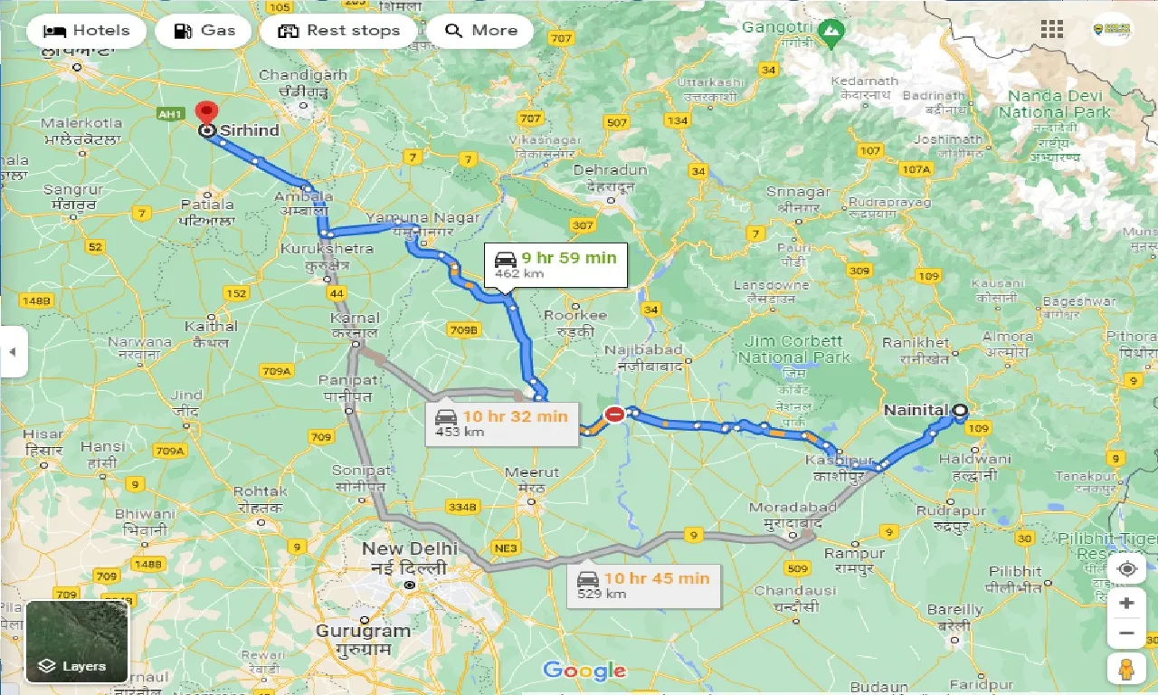 nainital-to-sirhind-one-way