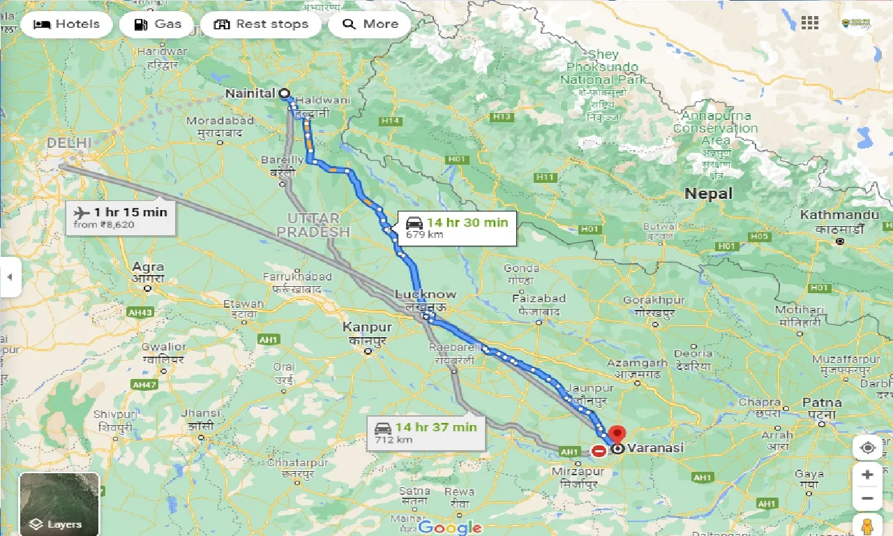 nainital-to-varanasi-taxi