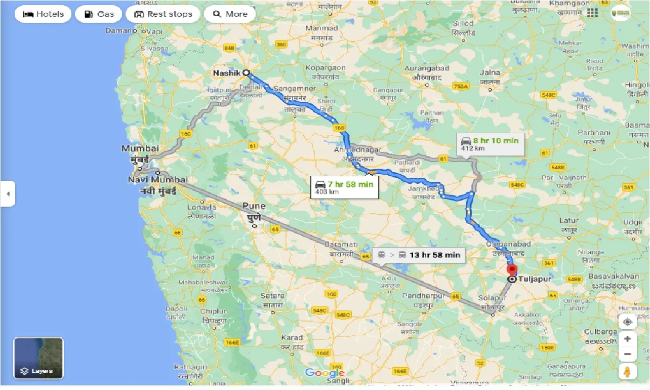 nashik-to-tuljapur-round-trip