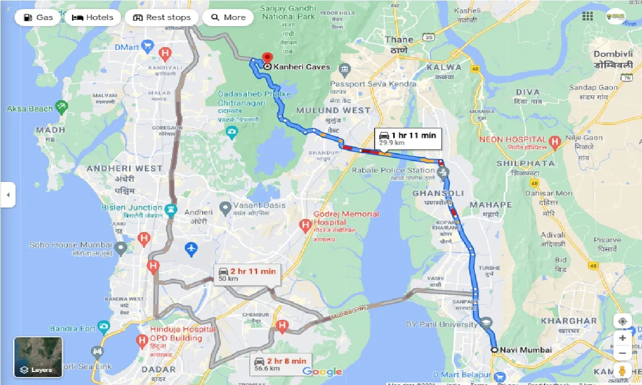 navi-mumbai-to-kanheri-caves-one-way