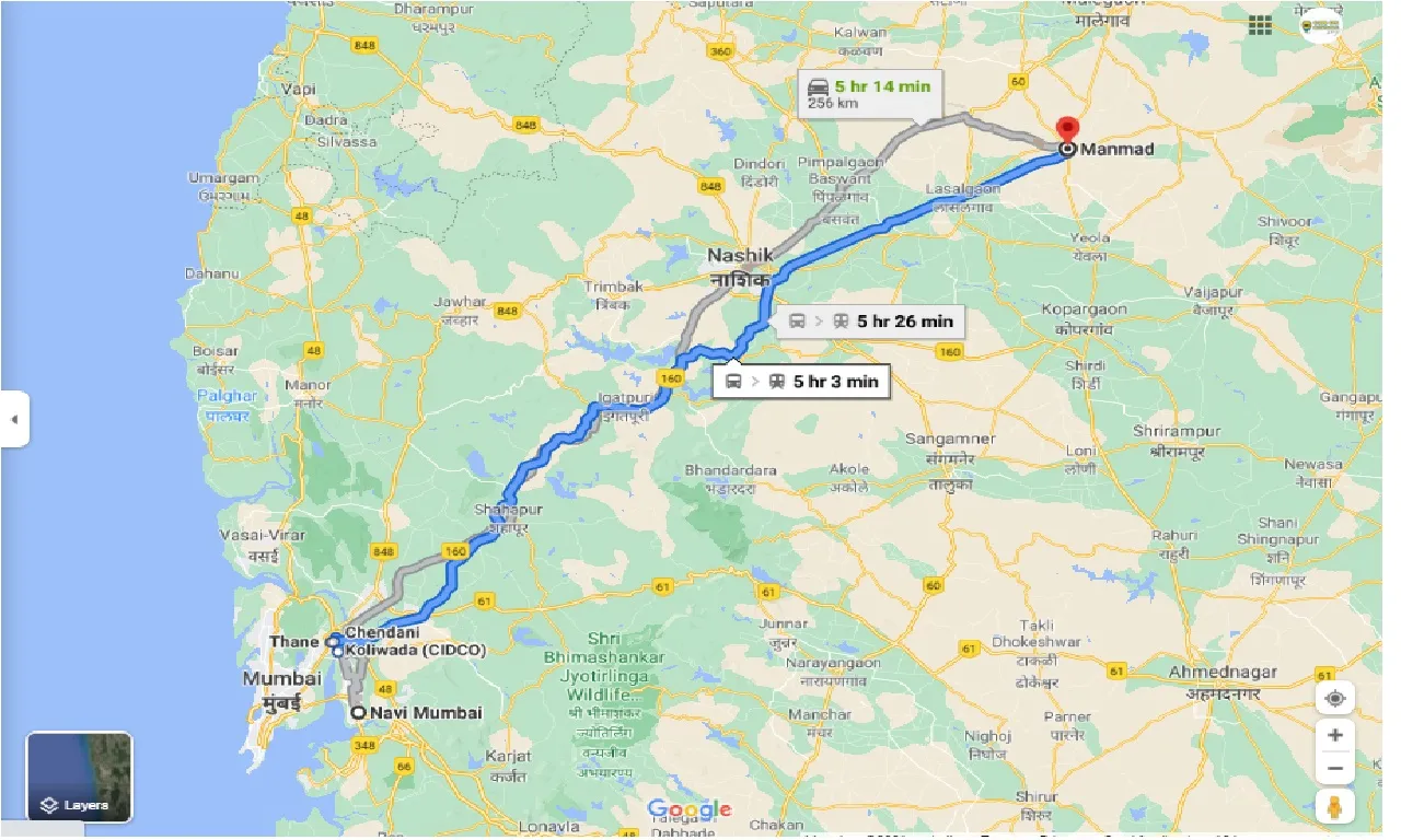 navi-mumbai-to-manmad-one-way