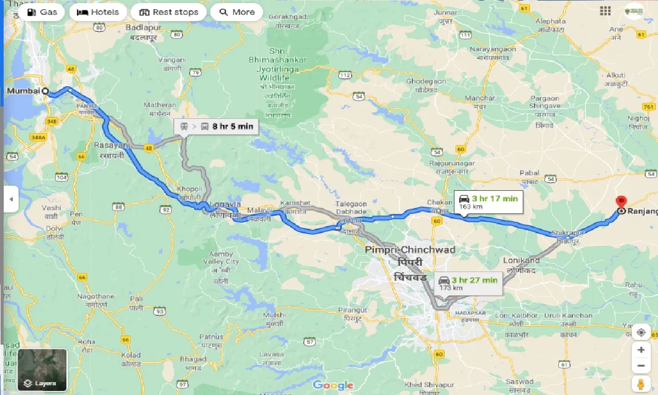 navi-mumbai-to-ranjangaon-one-way