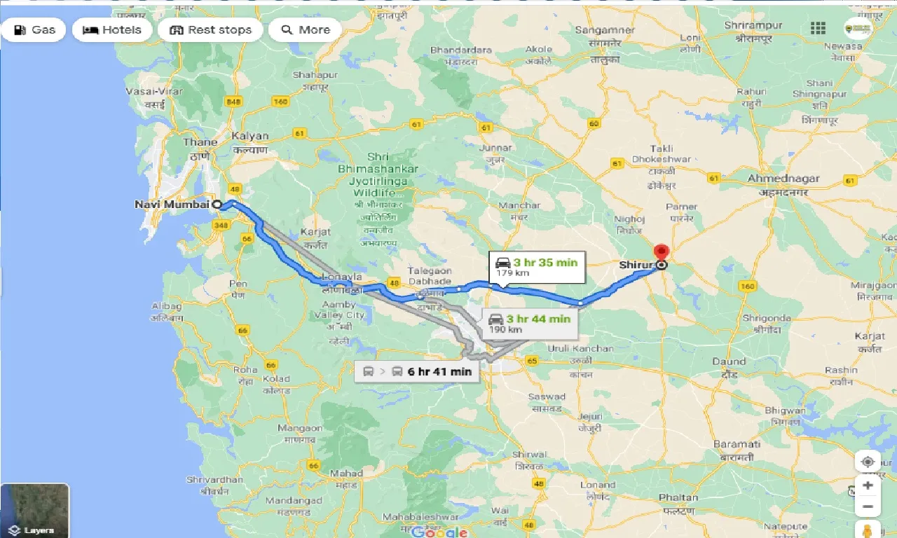 navi-mumbai-to-shirur-one-way