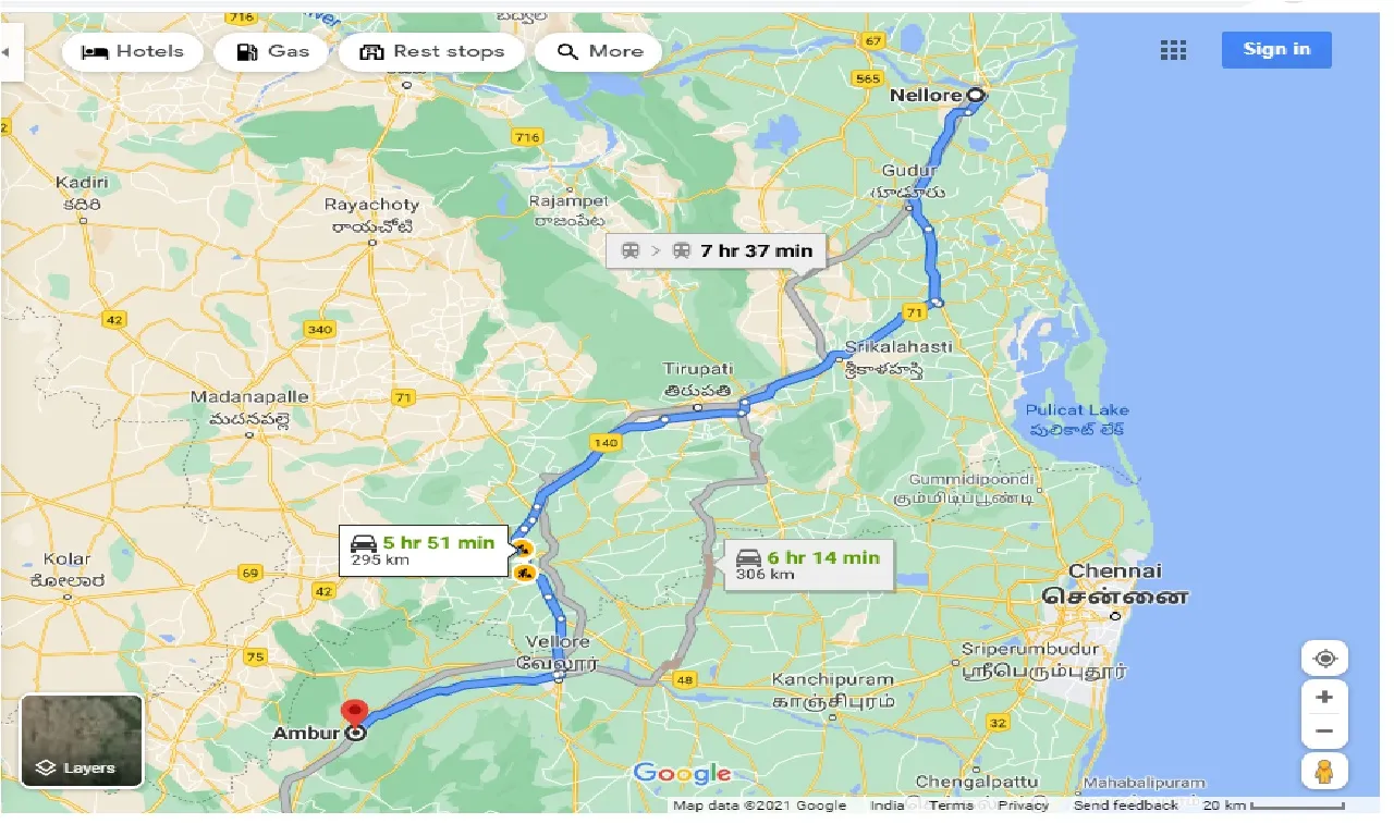 nellore-to-ambur-taxi