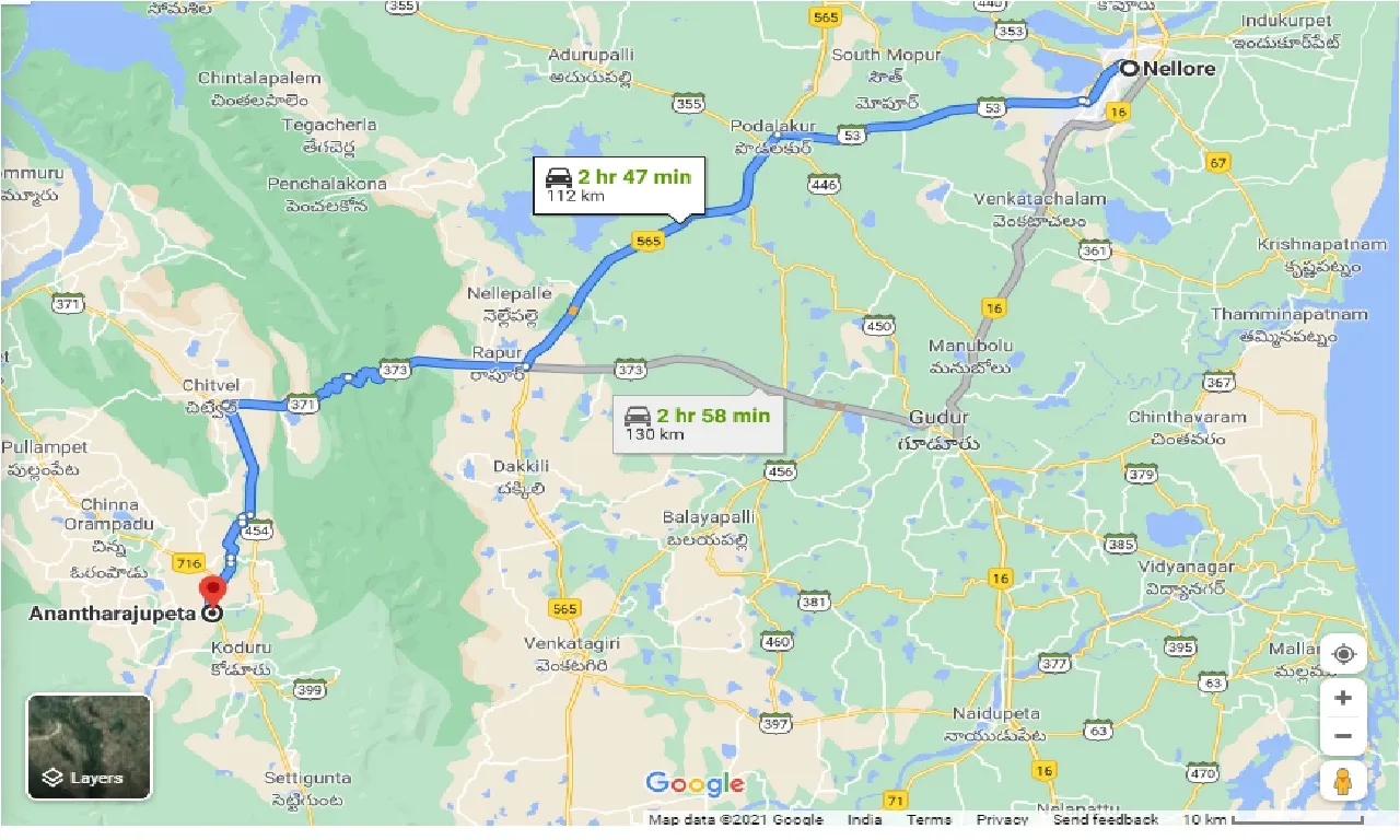 nellore-to-anantharajupeta-one-way