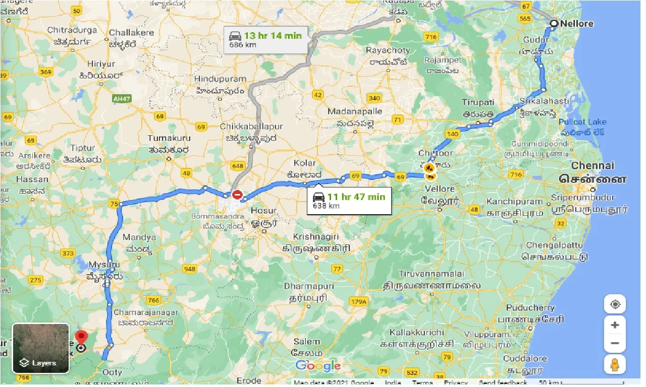 nellore-to-bandipur-national-park-tiger-one-way