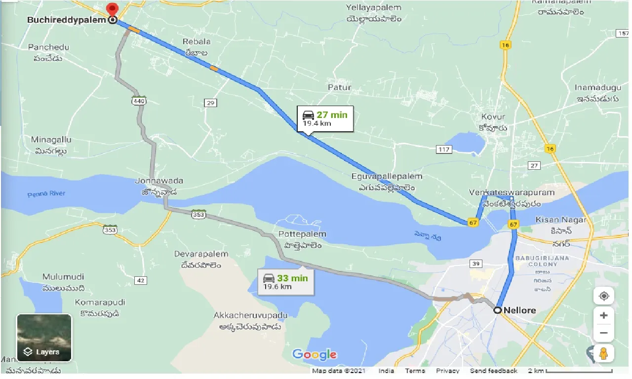 nellore-to-buchireddypalem-one-way
