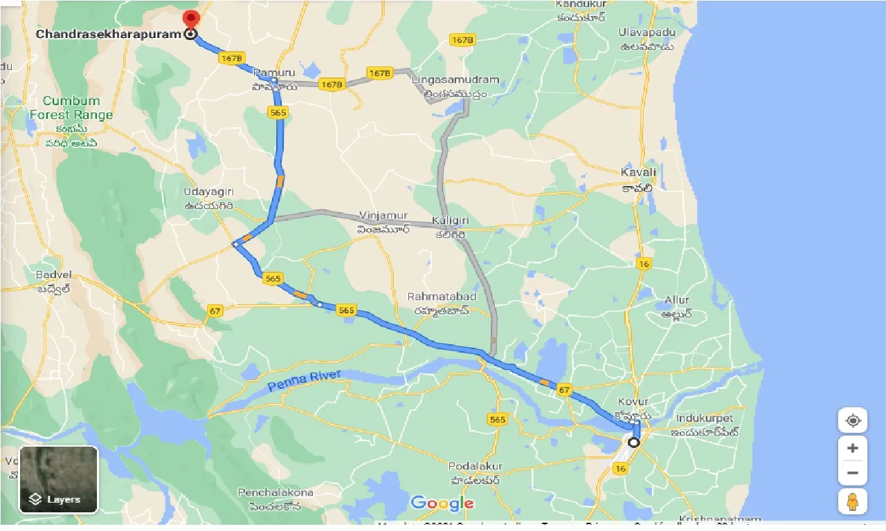 nellore-to-chandrasekharapuram-one-way
