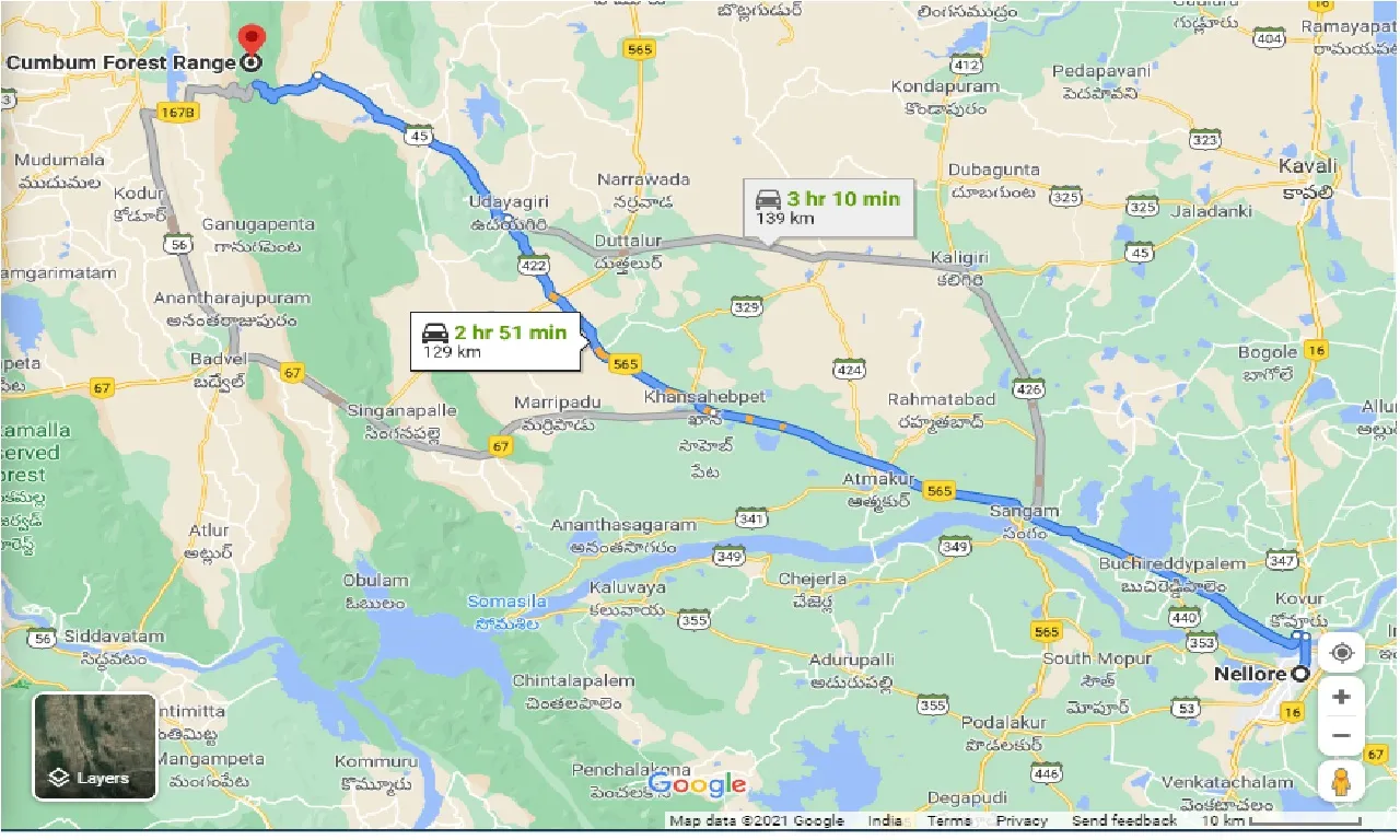 nellore-to-cumbum-forest-one-way
