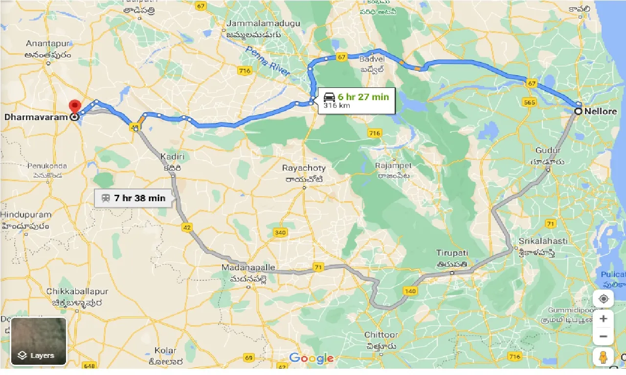 nellore-to-dharmavaram-one-way