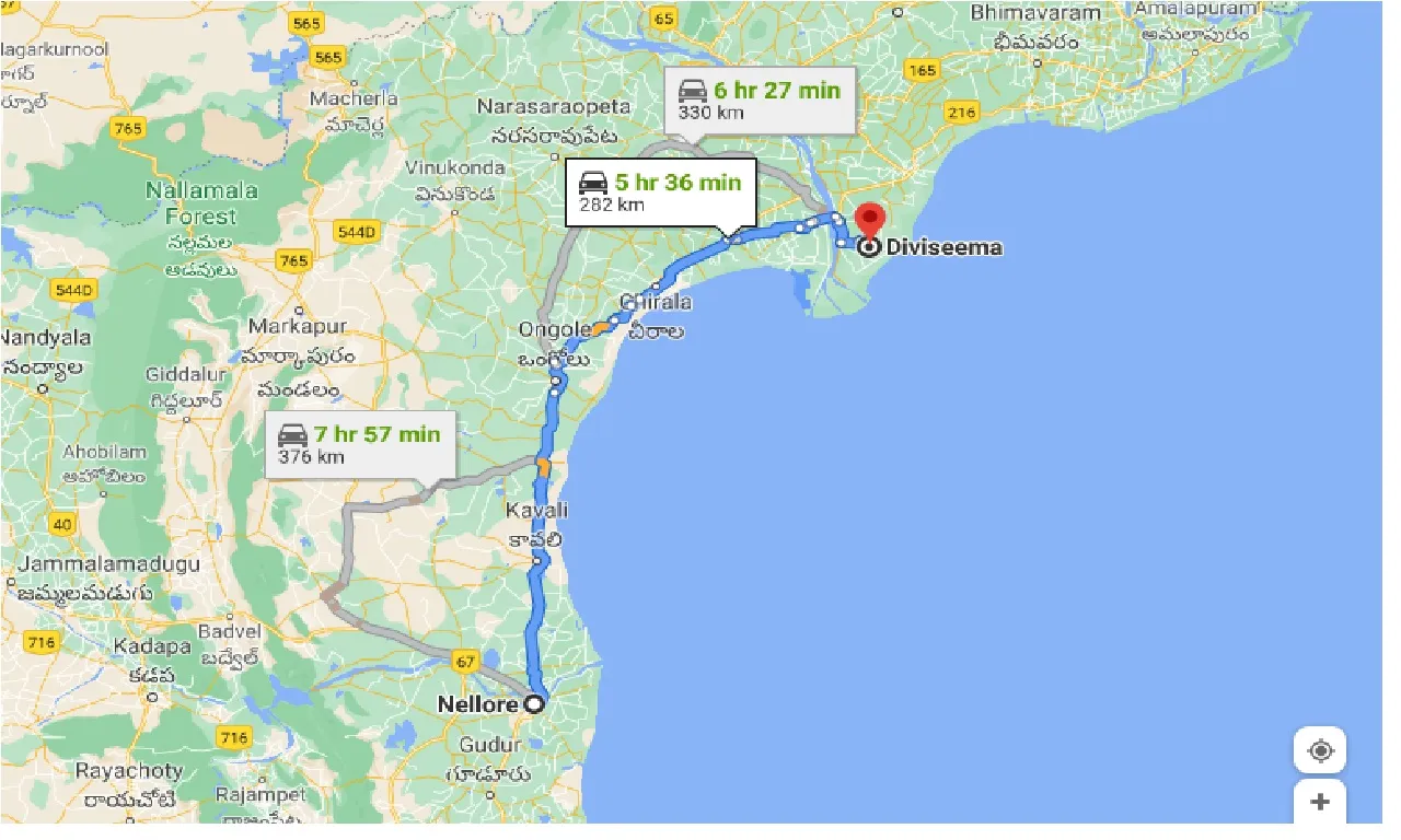 nellore-to-diviseema-one-way