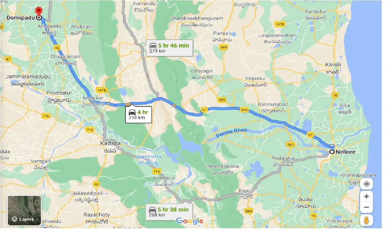 nellore-to-dornipadu-one-way