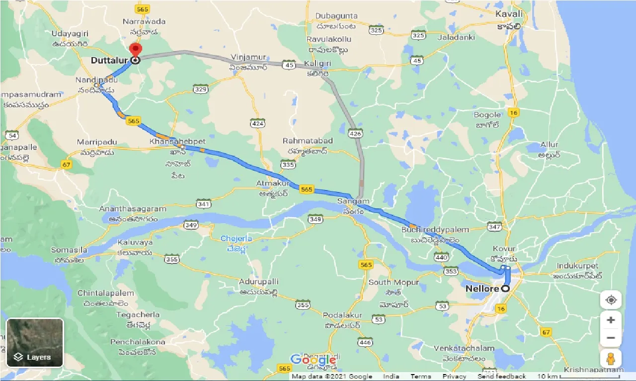nellore-to-duttalur-one-way