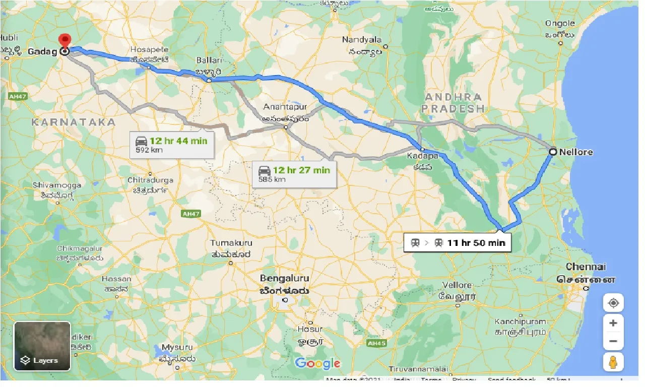 nellore-to-gadag-one-way