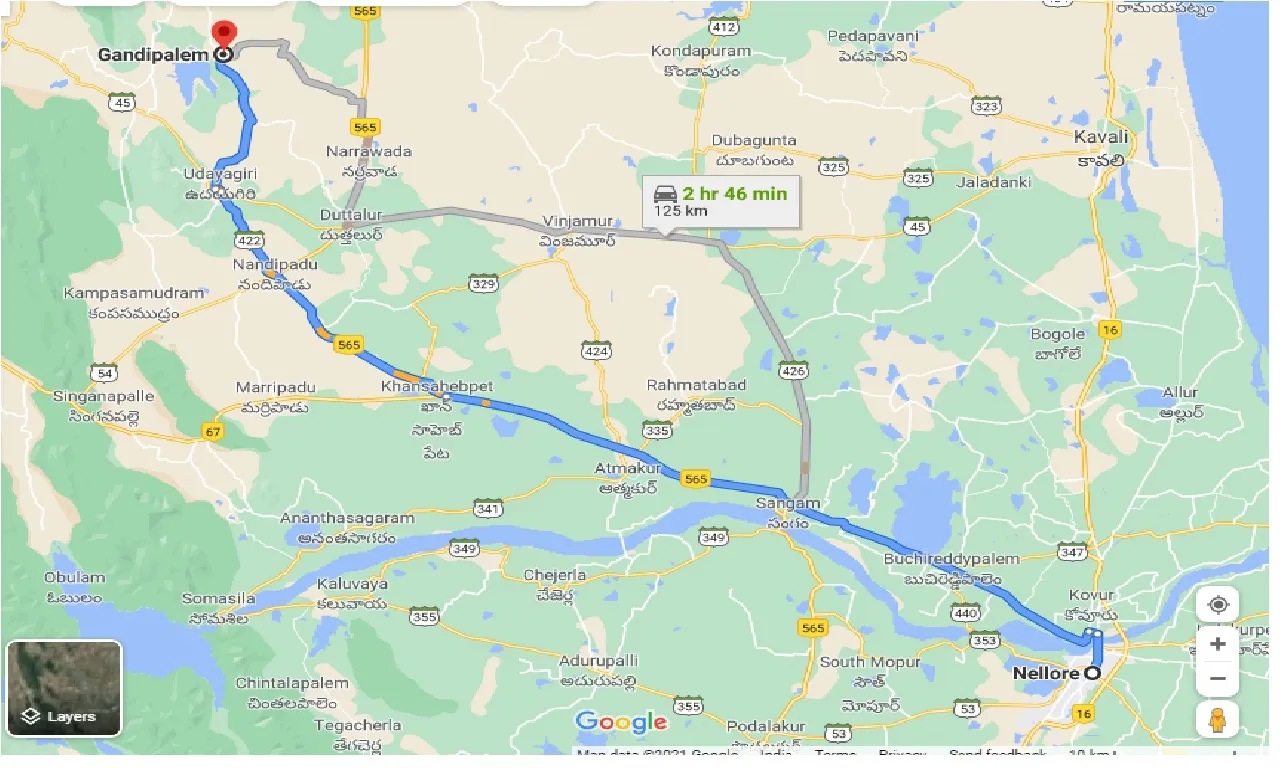 nellore-to-gandipalem-one-way