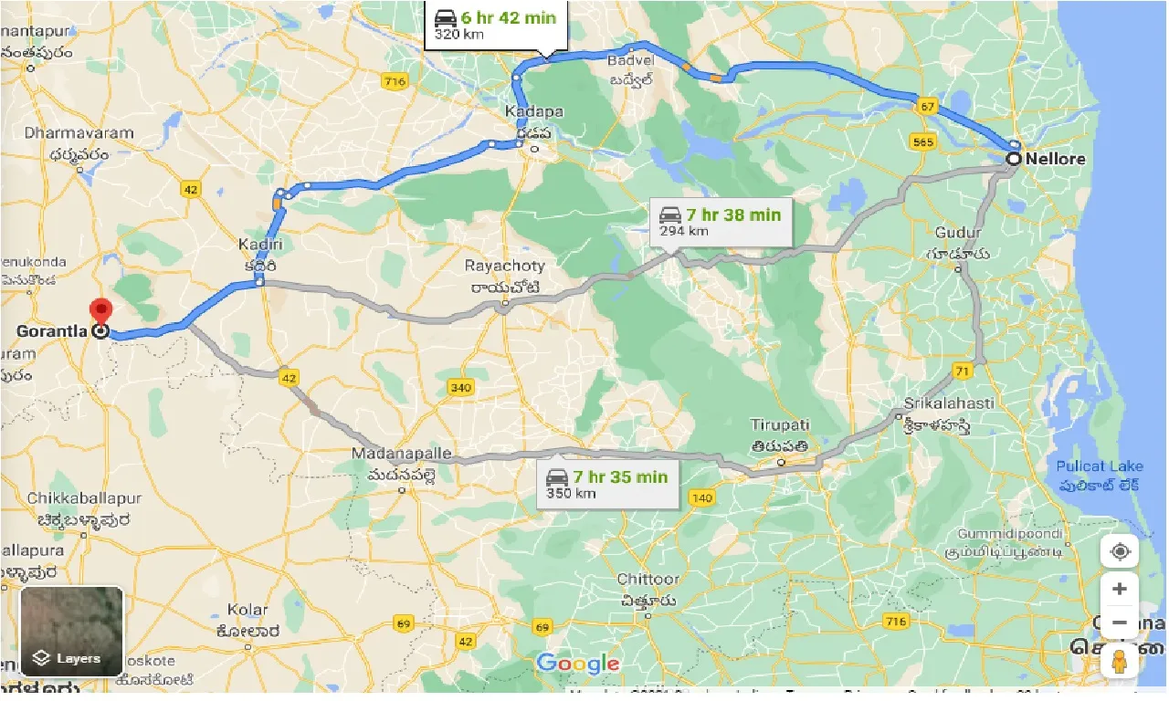 nellore-to-gorantla-one-way