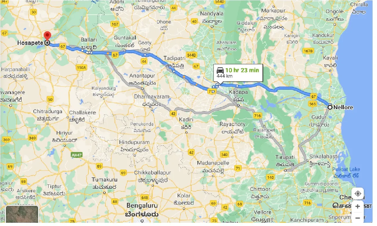 nellore-to-hosapete-taxi