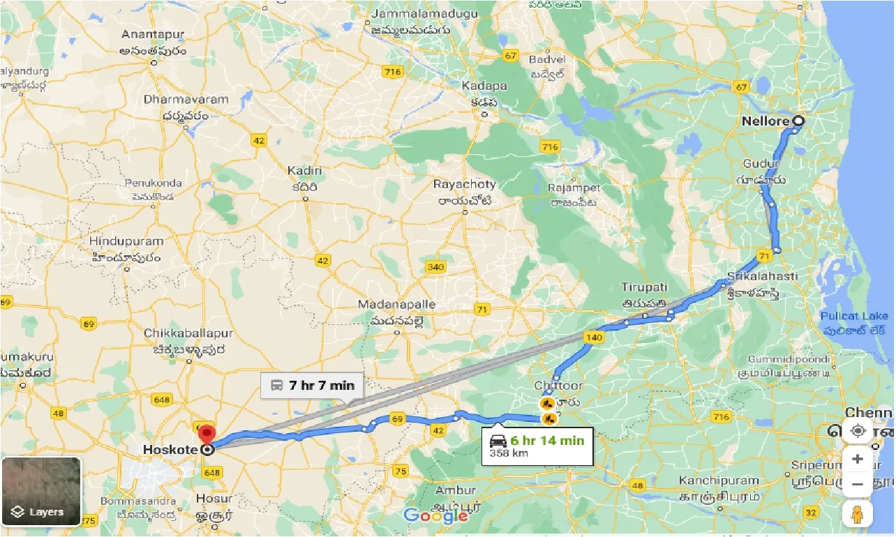 nellore-to-hoskote-one-way