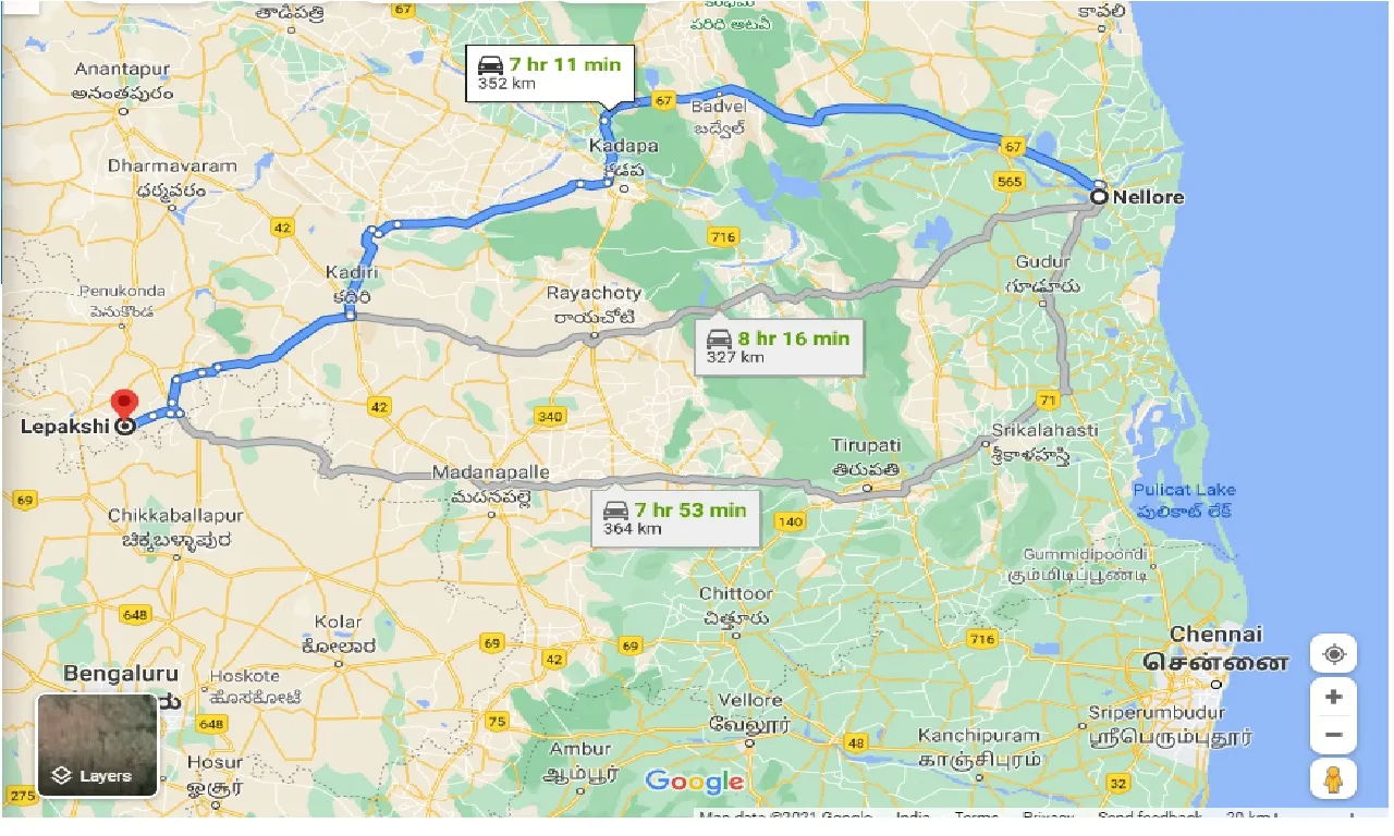 nellore-to-lepakshi-one-way