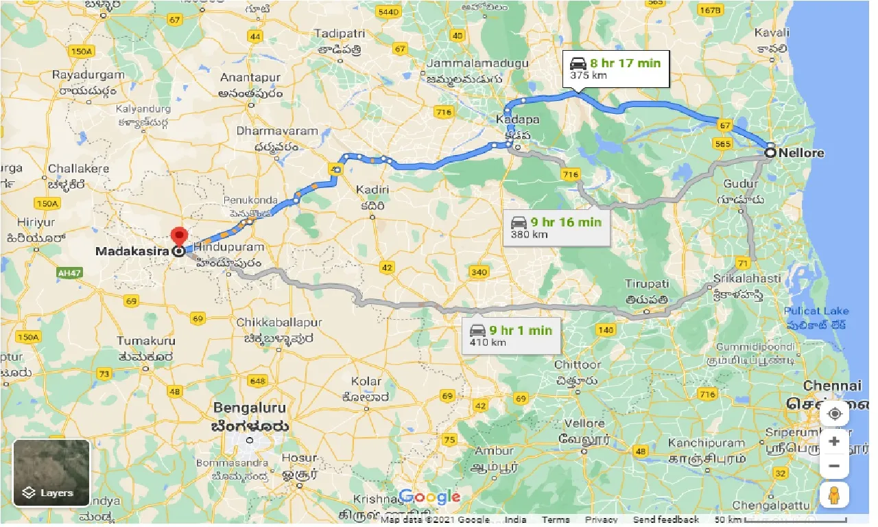 nellore-to-madakasira-taxi