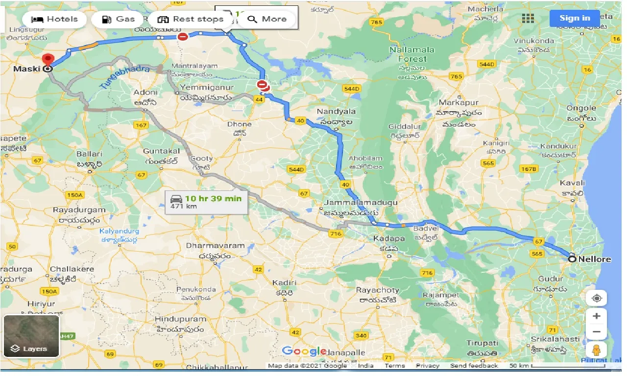 nellore-to-maski-taxi