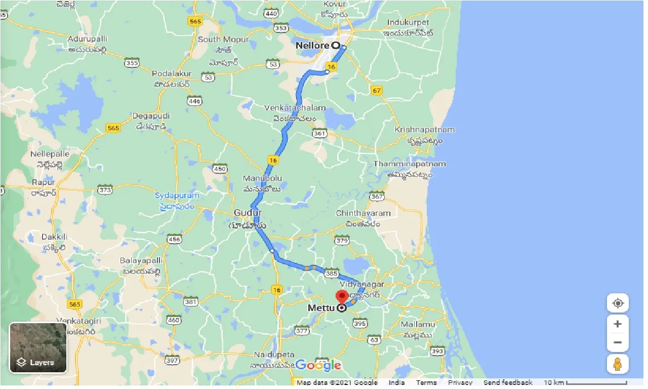 nellore-to-mettu-taxi