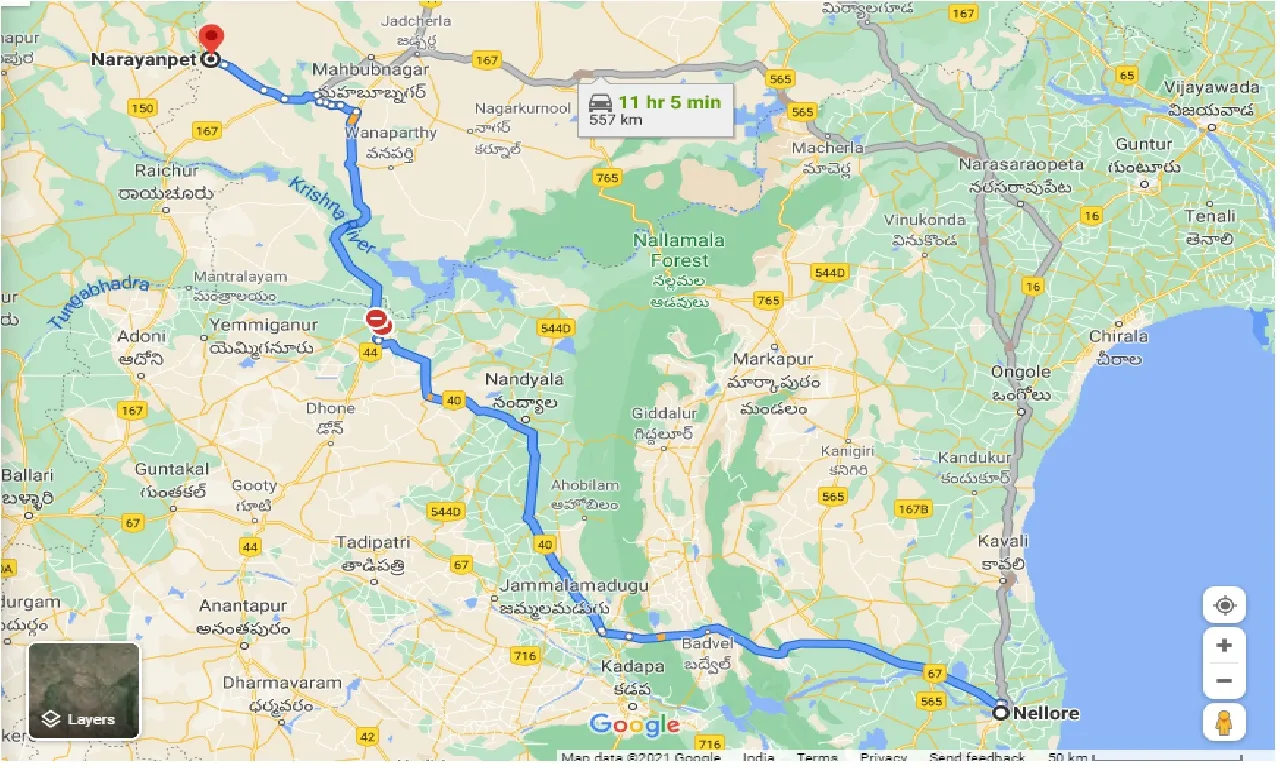 nellore-to-narayanpet-one-way