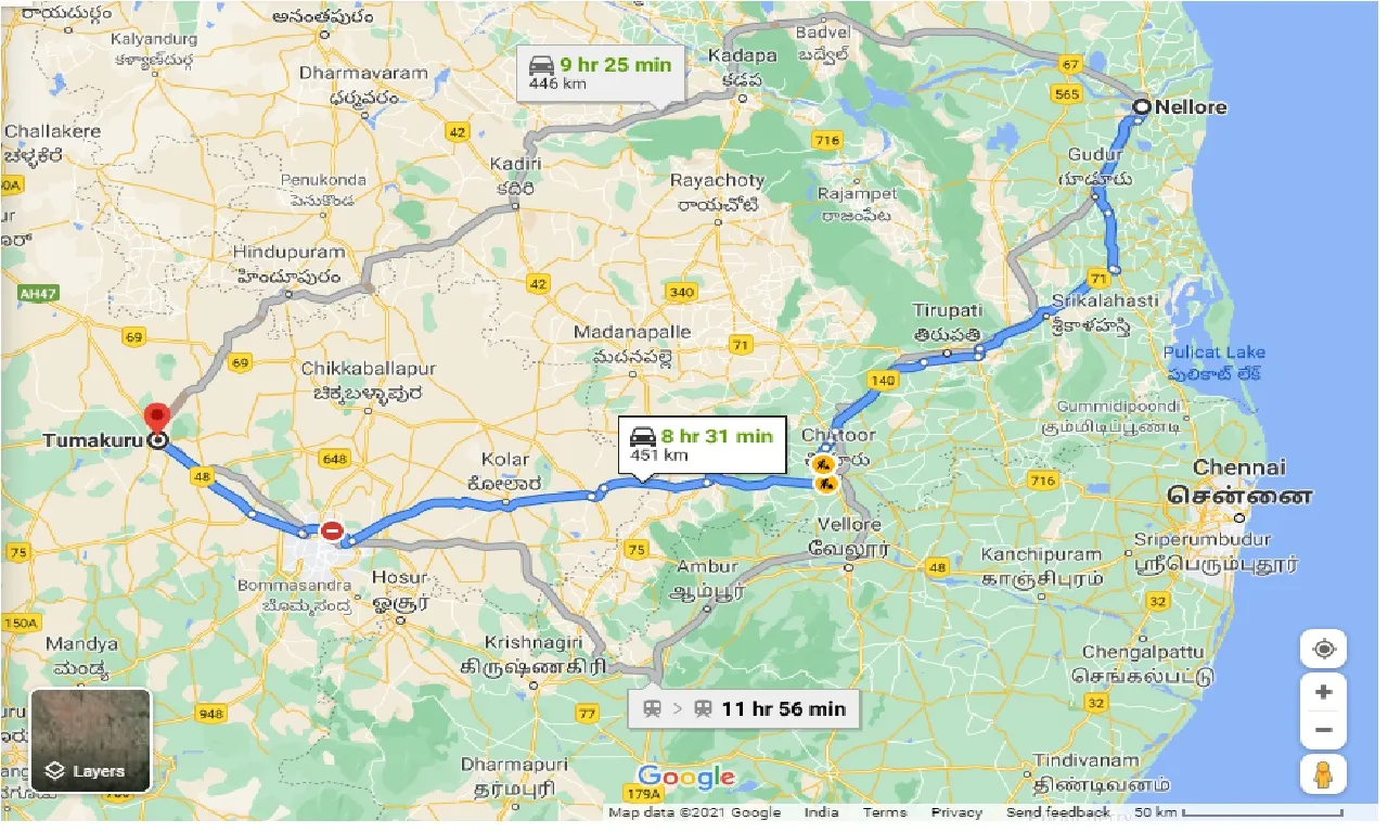 nellore-to-tumakuru-taxi