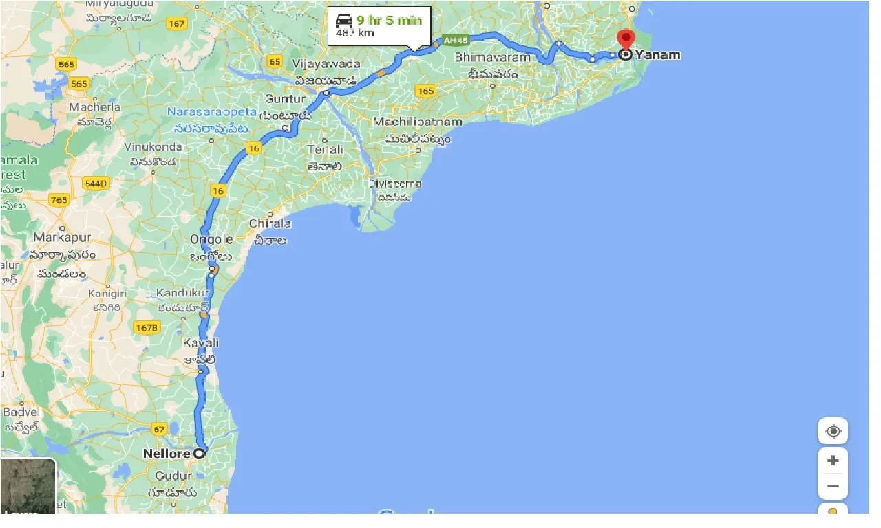 nellore-to-yanam-one-way