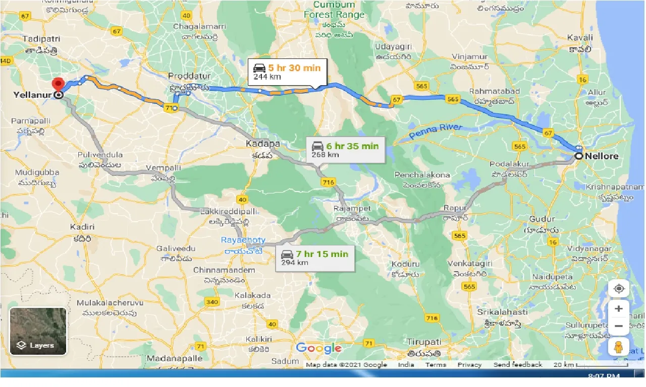nellore-to-yellanur-taxi