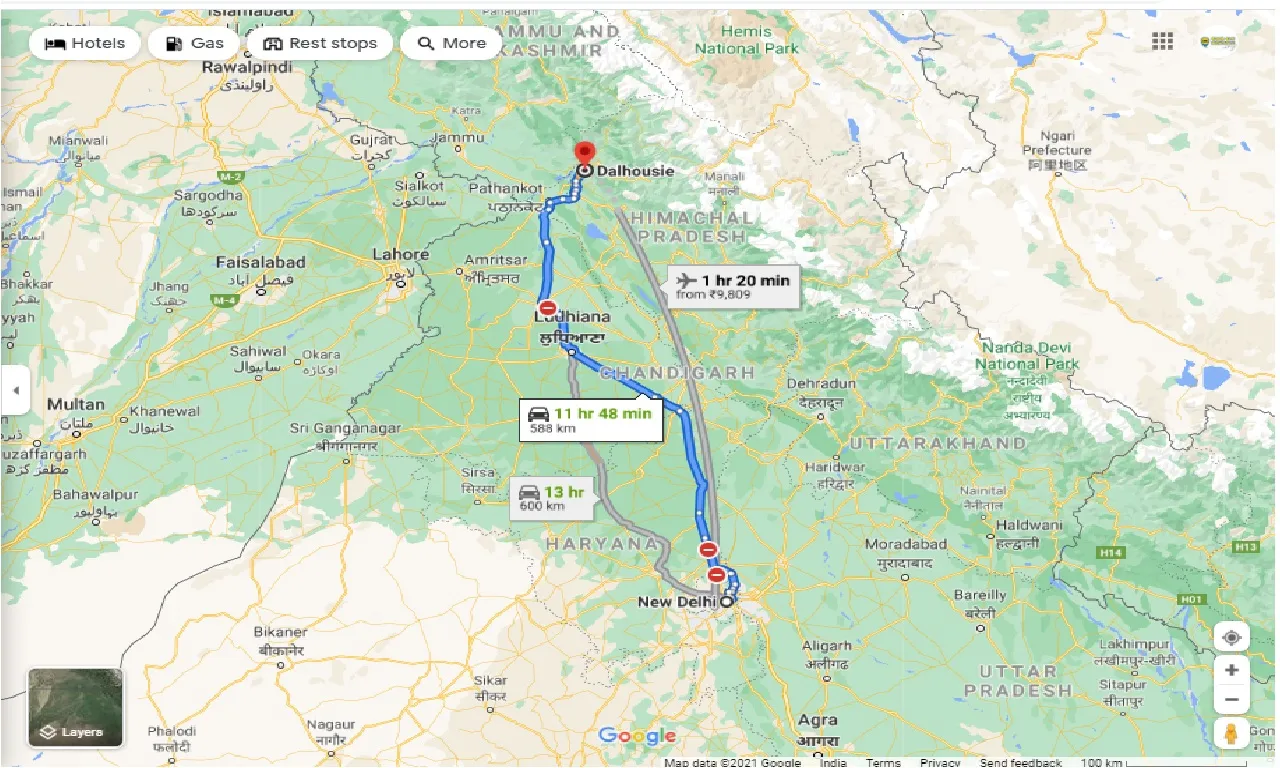 new-delhi-to-dalhousie-one-way