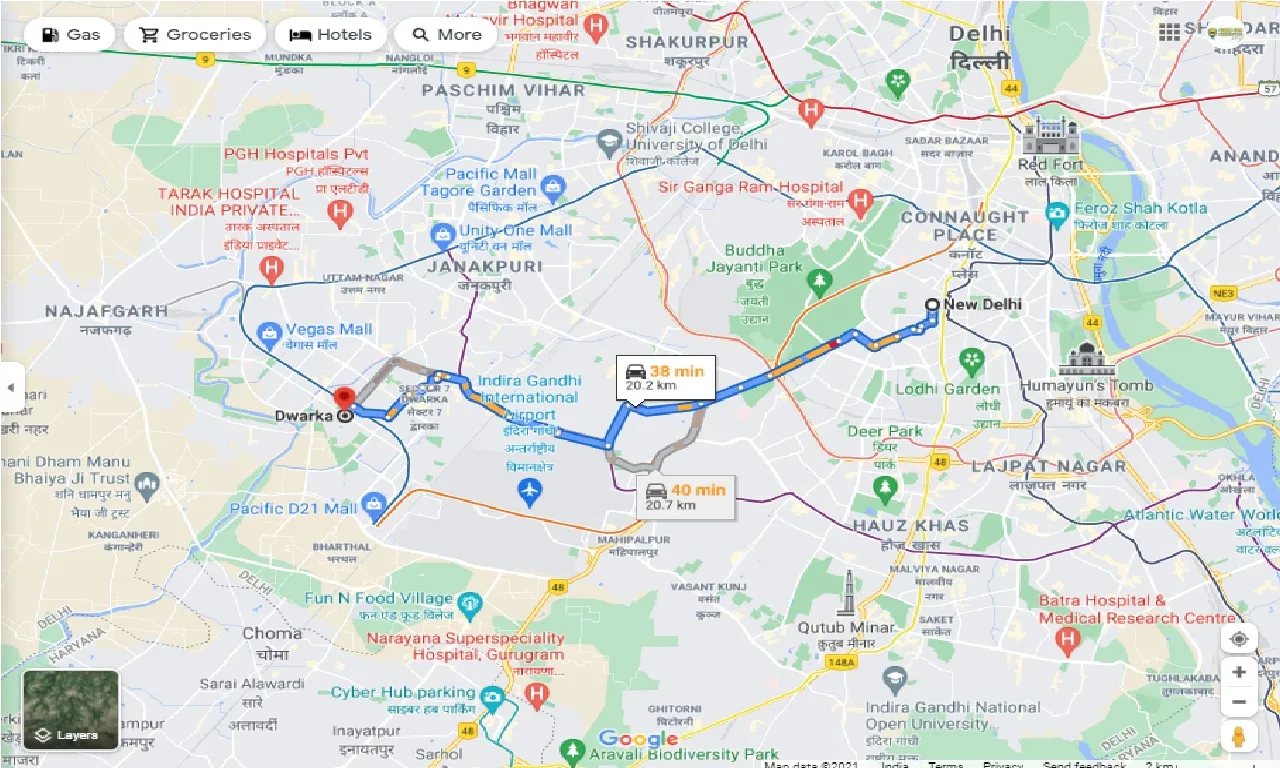 new-delhi-to-dwarka-round-trip
